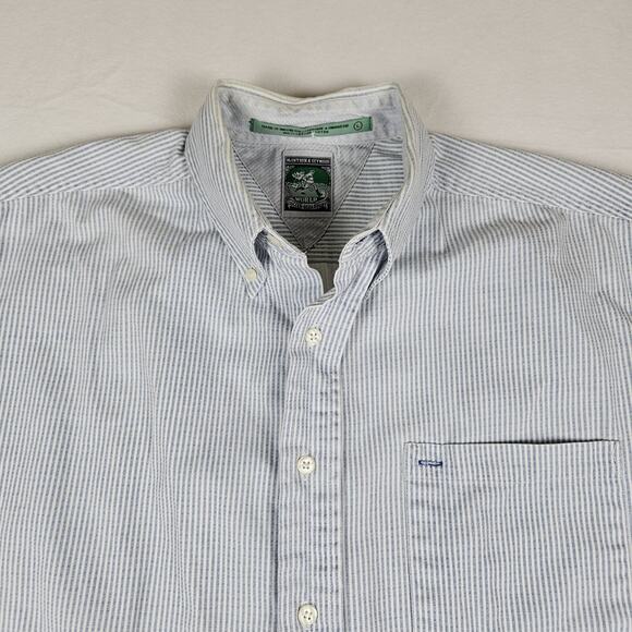 McIntosh & Seymour Vintage Soccer Shirt Embroidered Striped Cotton Garage Mens L - Picture 2 of 16